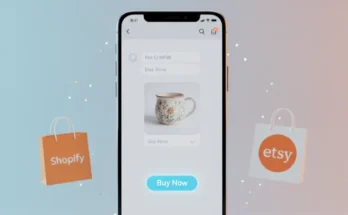 An image demonstrating the ChatGPT Instant Checkout feature for Etsy and Shopify sellers to sell products directly in the chat.