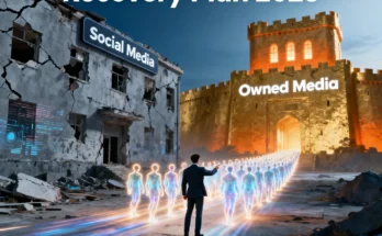 A marketer's recovery plan for declining organic reach, focusing on building owned media.