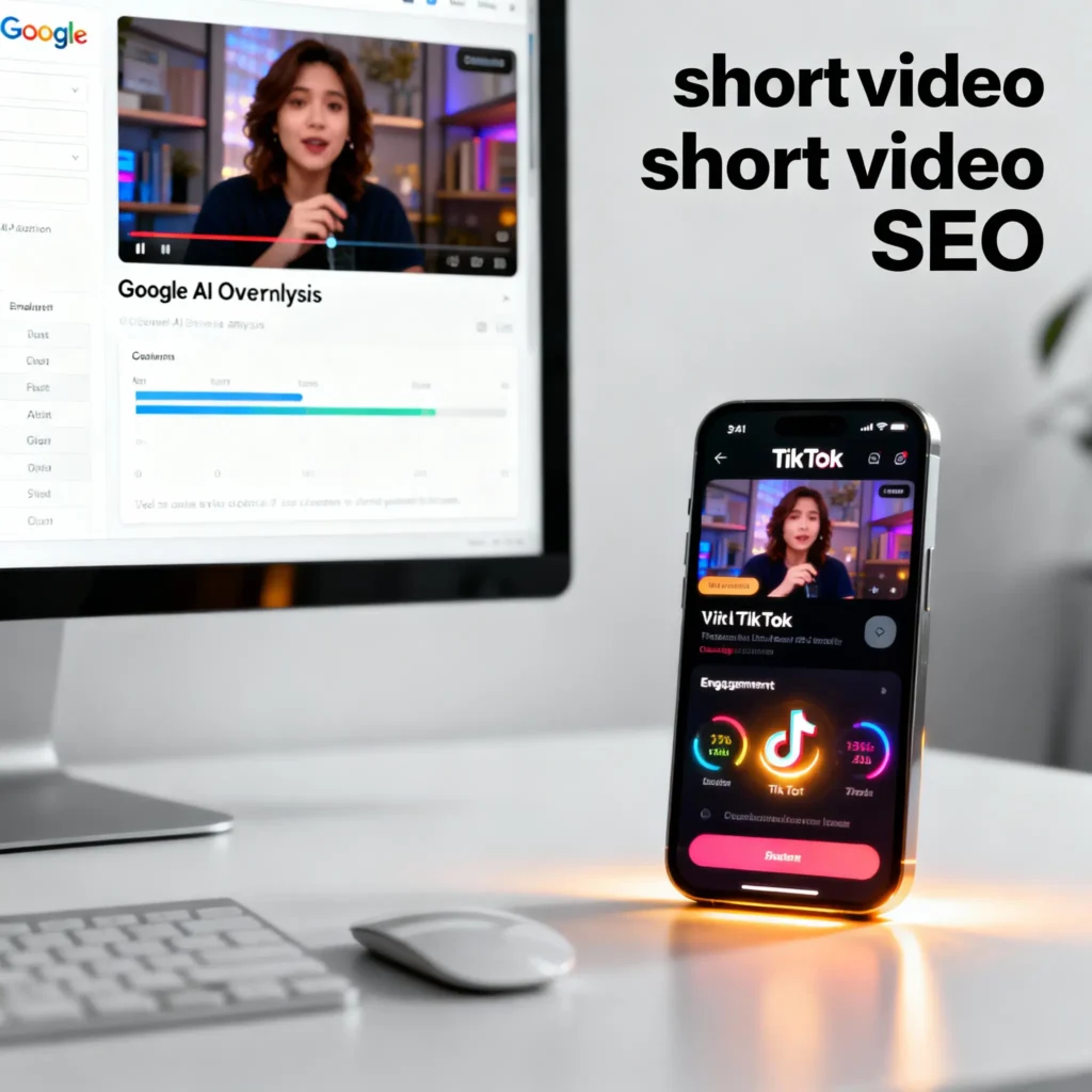 A video SEO strategist executing a playbook to rank short videos on TikTok and in Google AI Overviews.