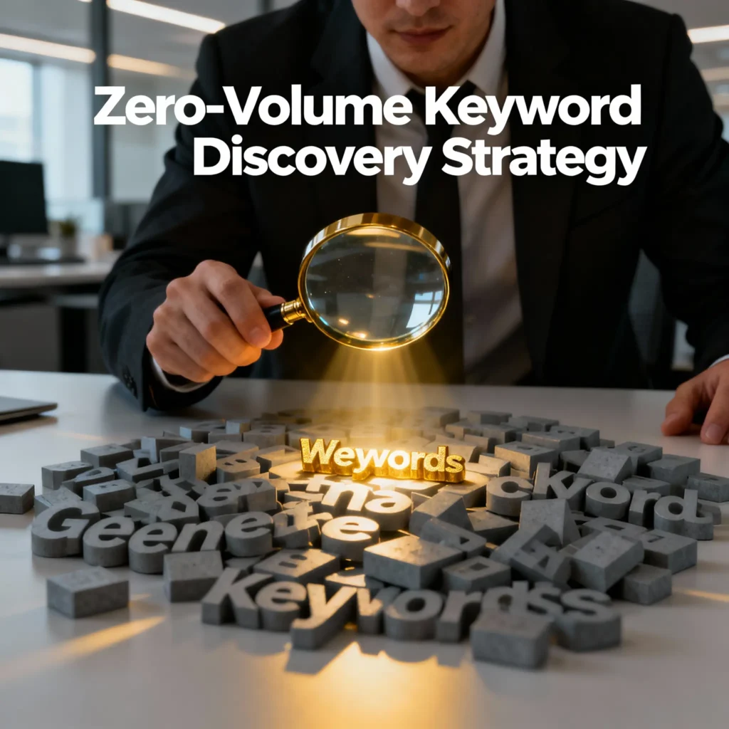 An SEO strategist finding a valuable zero-volume keyword, as explained in this guide.
