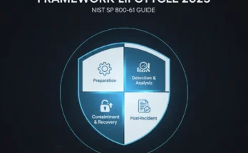 An infographic showing the four phases of the NIST Incident Response Framework for 2025: Preparation, Detection & Analysis, Containment & Recovery, and Post-Incident activities.