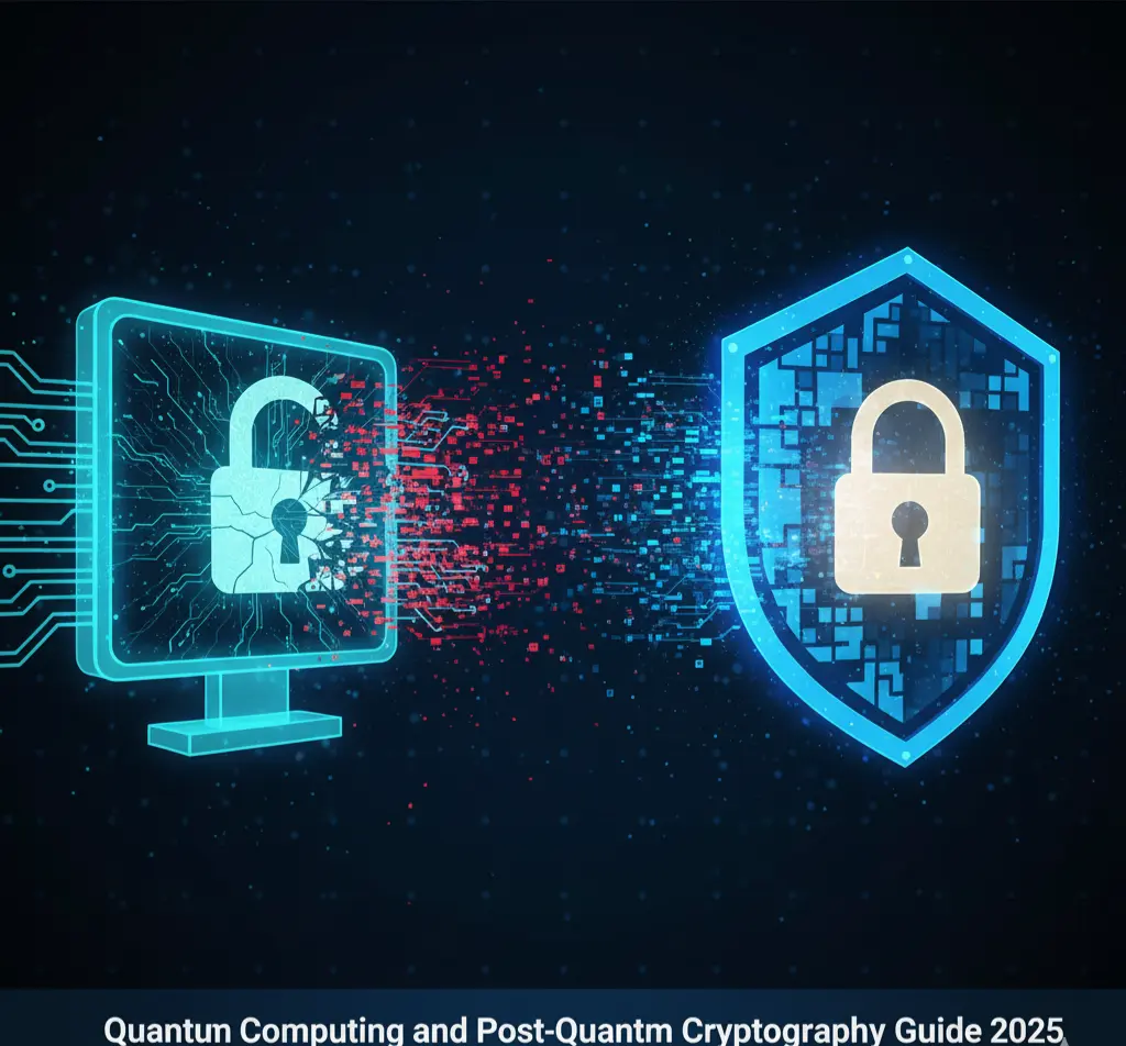 Visual representation of quantum computing threat to classical encryption with PQC solutions.