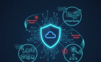 A diagram illustrating the core capabilities of Google Cloud AI Protection, including AI inventory discovery, asset security, and threat management.