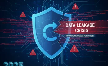 A security alert graphic illustrating the significant data leakage risks associated with Microsoft Copilot and enterprise AI security vulnerabilities.