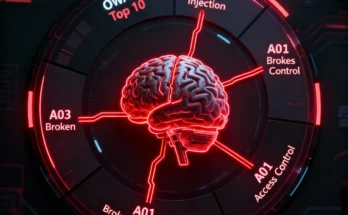 An infographic showing how an AI framework chains multiple OWASP Top 10 vulnerabilities like SQL Injection, XSS, and Broken Access Control to hack a web application.